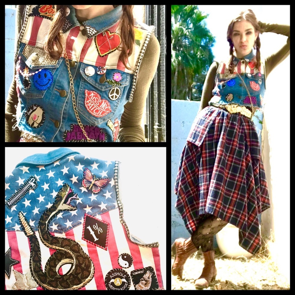 ⭐️Stars & Stripes Punk Vest✨ - Picture 3 of 6